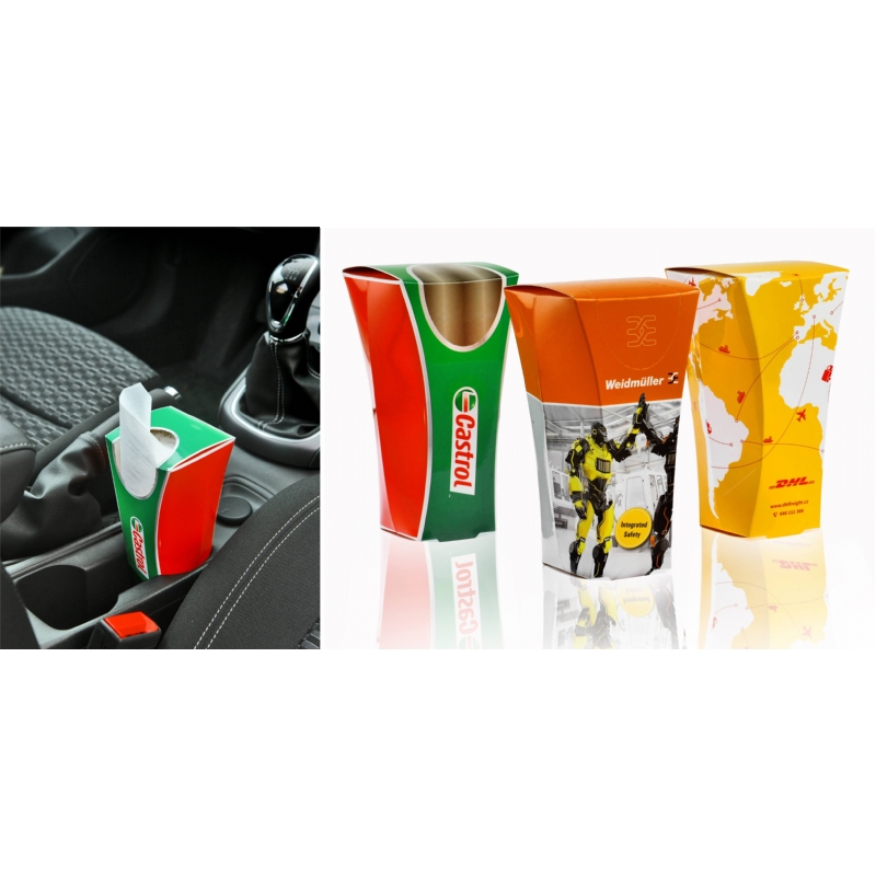 Handige tissue box voor de auto